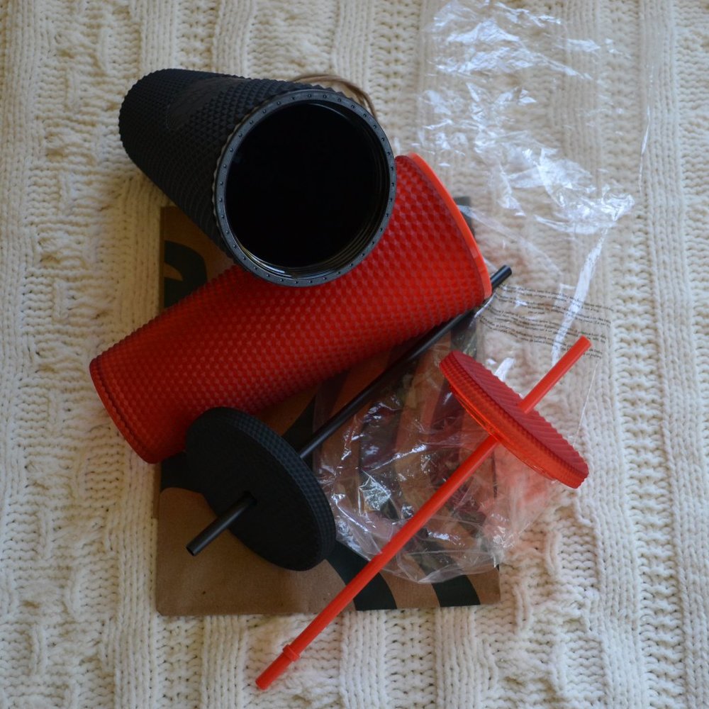 NWT Starbucks Black and Red Matte Tumblers 2021 - Picture 5 of 6